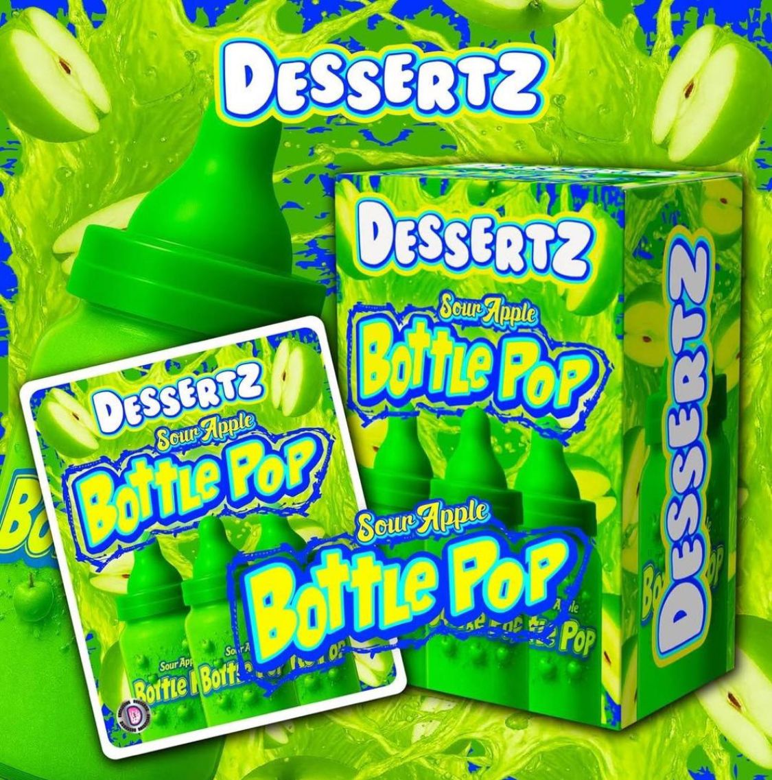 Dessertz Sour Apple Bottle Pop
